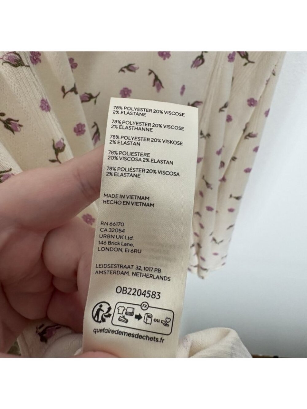 Free People XS Ivory Combo Floral Boho Bali Isn’t It Lovely Knit Tunic NWOT - Picture 10 of 10